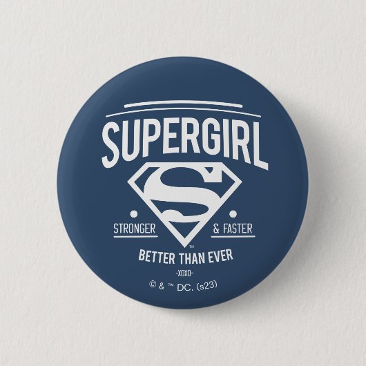 Badge Rond 5 Cm Supergirl mieux que jamais Retro Graphic (Devant)