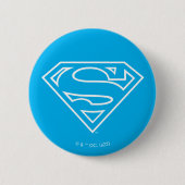Badge Rond 5 Cm Supergirl Outline S-Shield (Devant)