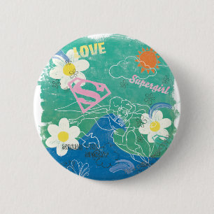 Badge Rond 5 Cm Supergirl Partagez l'Esprit et l'Amour