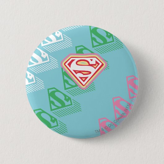 Badge Rond 5 Cm Supergirl Pastel Repeat Pattern (Devant)