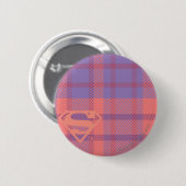Badge Rond 5 Cm Supergirl Pink and Purple Pattern (Devant & derrière)
