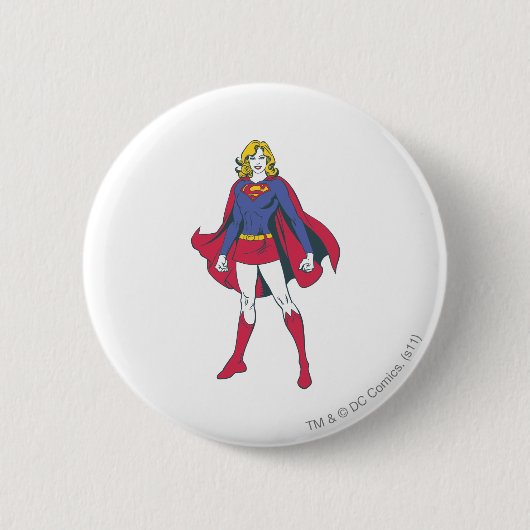 Badge Rond 5 Cm Supergirl Pose (Devant)