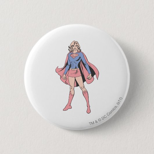 Badge Rond 5 Cm Supergirl Pose 3 (Devant)