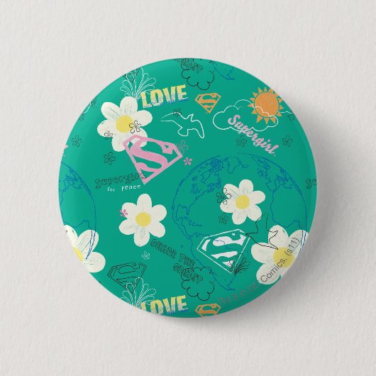 Badge Rond 5 Cm Supergirl pour Motif pour la paix (Devant)