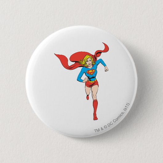 Badge Rond 5 Cm Supergirl prête à partir (Devant)