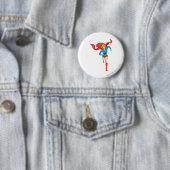 Badge Rond 5 Cm Supergirl prête à partir (En situation)