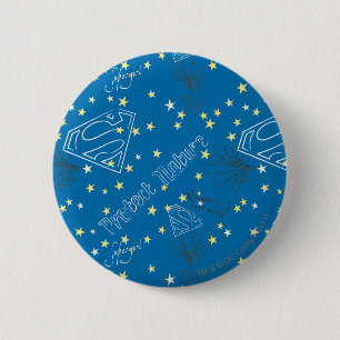 Badge Rond 5 Cm Supergirl Protect Nature Motif