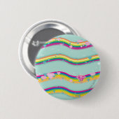 Badge Rond 5 Cm Supergirl Rainbow Waves (Devant & derrière)
