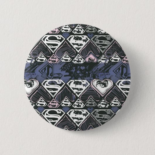 Badge Rond 5 Cm Supergirl Répéter S Motif (Devant)