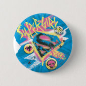 Badge Rond 5 Cm Supergirl Rocks (Devant)