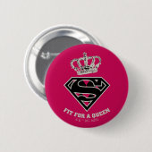 Badge Rond 5 Cm Supergirl S-Shield "Adapté Pour Une Reine" (Devant & derrière)