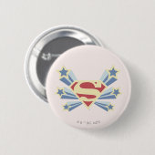 Badge Rond 5 Cm Supergirl Stars S-Shield (Devant & derrière)