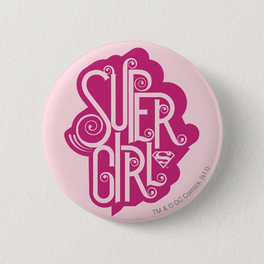Badge Rond 5 Cm Supergirl Swirl 1 (Devant)
