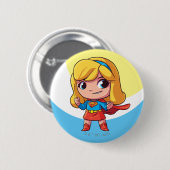 Badge Rond 5 Cm Supergirl "The Future Is Female" (Devant & derrière)