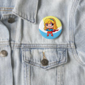 Badge Rond 5 Cm Supergirl "The Future Is Female" (En situation)