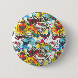Badge Rond 5 Cm Supergirl The Lux Pattern