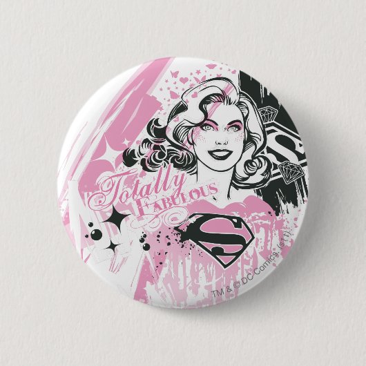 Badge Rond 5 Cm Supergirl Totalement Fabuleux (Devant)
