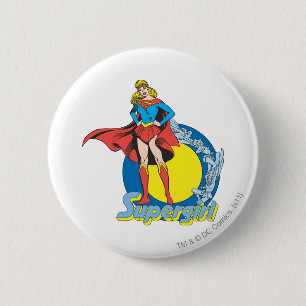 Badge Rond 5 Cm Supergirl with Logo