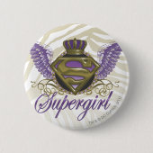 Badge Rond 5 Cm Supergirl Zebra Print (Devant)
