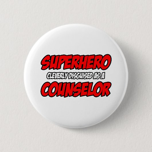 Badge Rond 5 Cm Superhero...Conseiller (Devant)