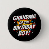 Badge Rond 5 Cm Superhero Party Comics grand-mère de l'anniversair (Devant)
