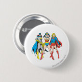 Badge Rond 5 Cm Superheroines Pose (Devant & derrière)