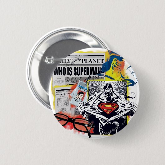 Badge Rond 5 Cm Superman 41 (Devant & derrière)