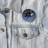Badge Rond 5 Cm Superman against the night sky (En situation)