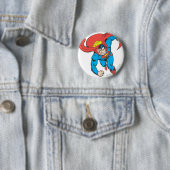 Badge Rond 5 Cm Superman avance (En situation)