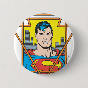 Badge Rond 5 Cm Superman Bust