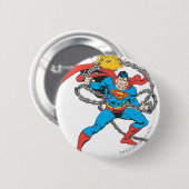 Badge Rond 5 Cm Superman casse les chaînes 3 (Devant & derrière)