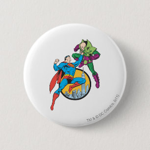 Badge Rond 5 Cm Superman combat Lex Luthor