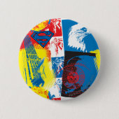 Badge Rond 5 Cm Superman Eagle Collage (Devant)