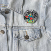 Badge Rond 5 Cm Superman exposé à la kryptonite (En situation)