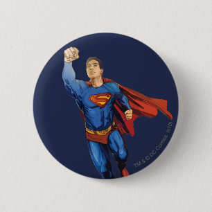 Badge Rond 5 Cm Superman Flying Left