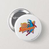Badge Rond 5 Cm Superman - Homme d'acier (Devant & derrière)