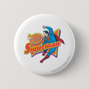 Badge Rond 5 Cm Superman - Homme d'acier