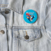 Badge Rond 5 Cm Superman & Krypto Soar (En situation)