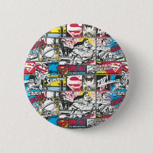 Badge Rond 5 Cm Superman Logo Motif 2