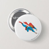 Badge Rond 5 Cm Superman plonge à droite (Devant & derrière)