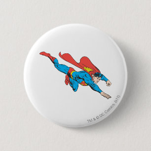 Badge Rond 5 Cm Superman plonge à droite