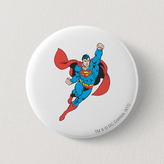 Badge Rond 5 Cm Superman Poing droit levé (Devant)