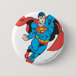 Badge Rond 5 Cm Superman Poing droit levé