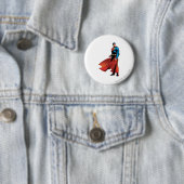 Badge Rond 5 Cm Superman regarde devant (En situation)