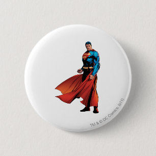 Badge Rond 5 Cm Superman regarde devant