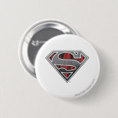 Badge Rond 5 Cm Superman S-Shield | Logo de Grey et Red City (Devant & derrière)