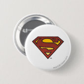 Badge Rond 5 Cm Superman S-Shield | Logo des points dégradés (Devant & derrière)