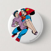 Badge Rond 5 Cm Superman secourt Louis (Devant)