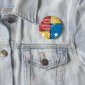 Badge Rond 5 Cm Superman Shield avec étoiles (En situation)