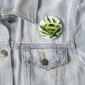 Badge Rond 5 Cm Superman Stylisé | Logo du Bouclier vert (En situation)